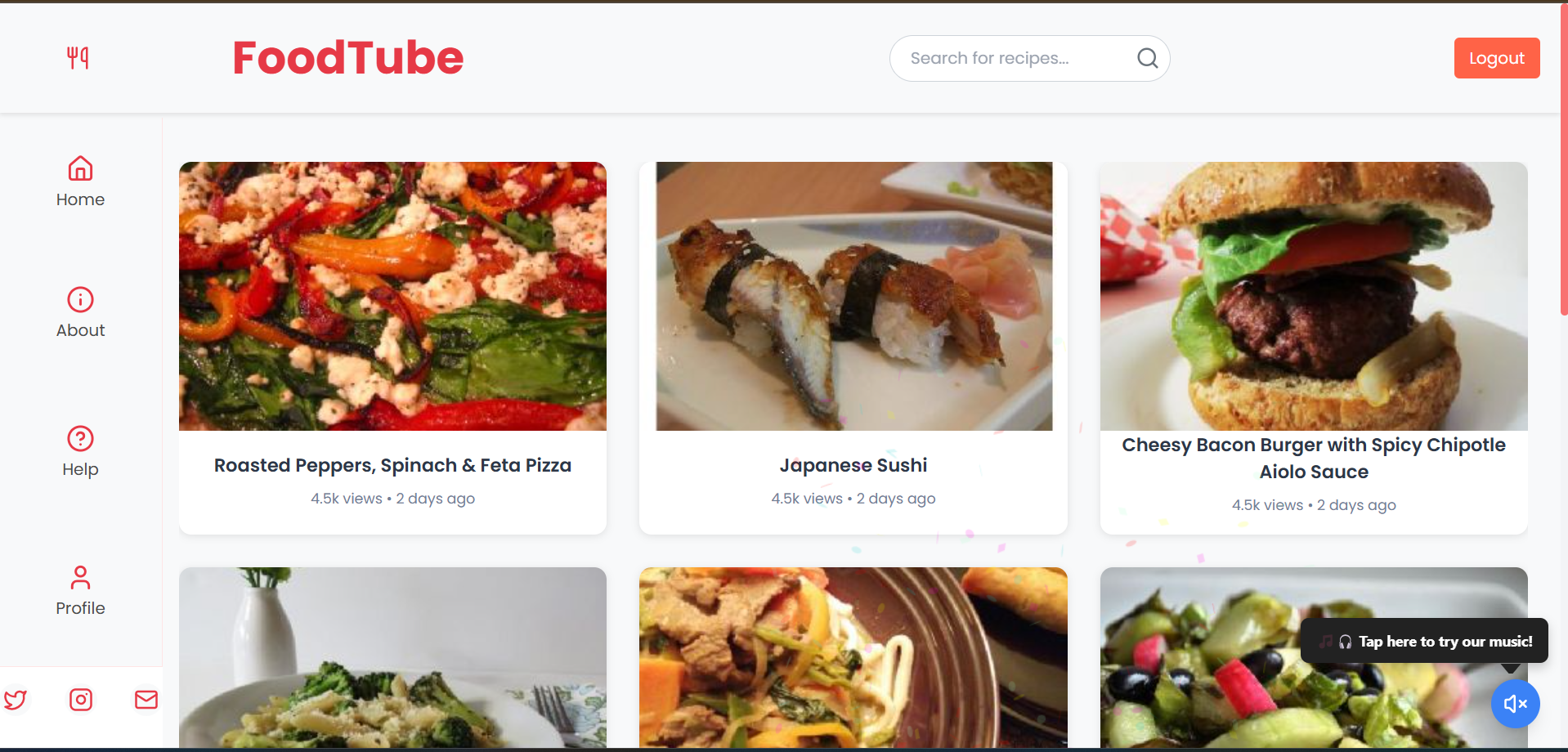 FoodTube E-Commerce Website